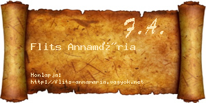Flits Annamária névjegykártya